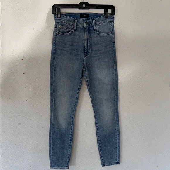 7 for all mankind high waist ankle skinny jeans - Picture 1 of 3